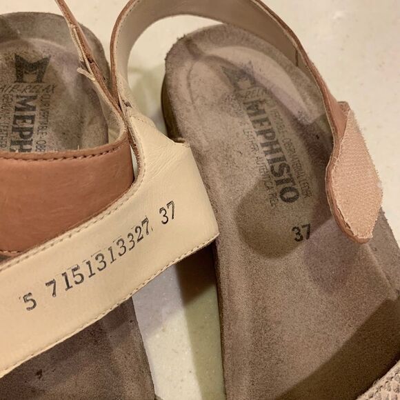 Mephisto Agave Sandal Brown Metallic Snake Skin - Picture 4 of 9